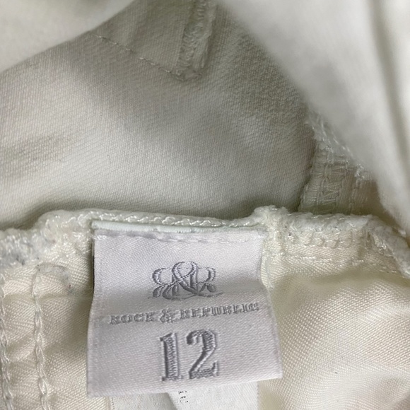 Rock & Republic White Jeans Ankle Tie‎ Dyed Pink Blue Green 12 - Picture 7 of 8